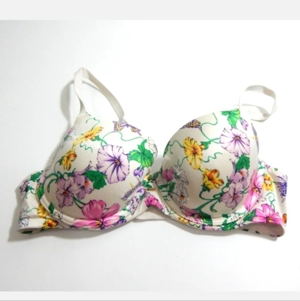 Victoria's Secret Lined Demi Floral Bra